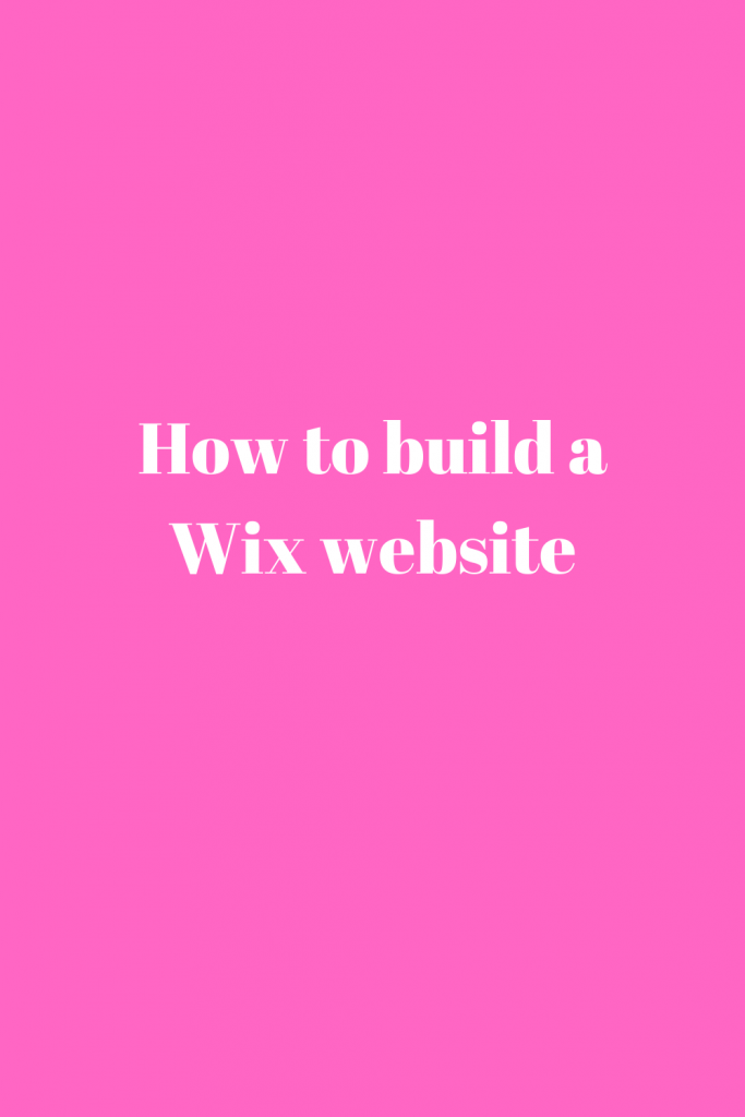 build a Wix website