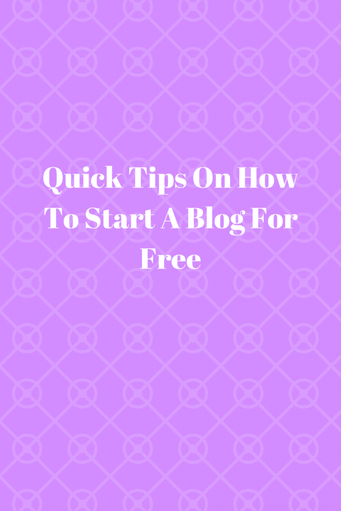 Start A Blog For Free